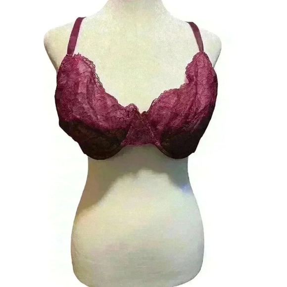 Maidenform Women's 40DD Purple Lace Bra J Hook Convertible Self Expressions - Picture 5 of 7